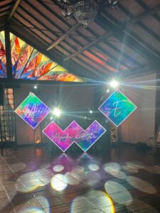 Pantalla led matrimonio o quince años primer baile arcoiris