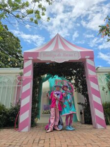 arco de circo rosado
