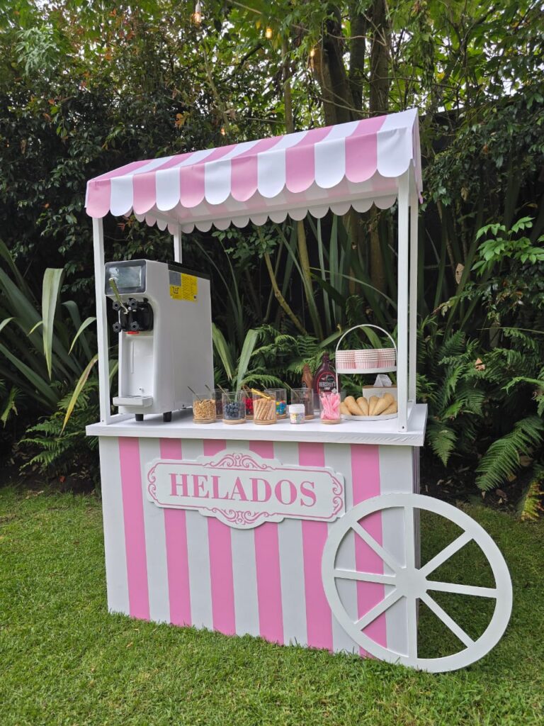 carrito helados con techo