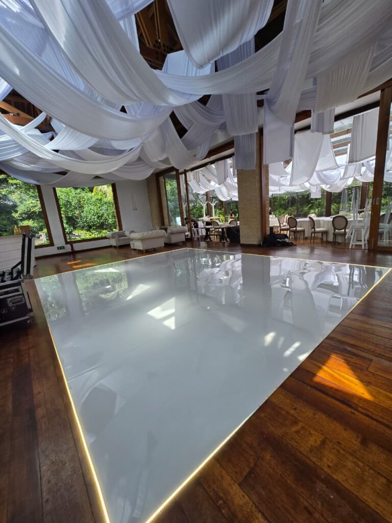 Pista de Baile blanco espejo